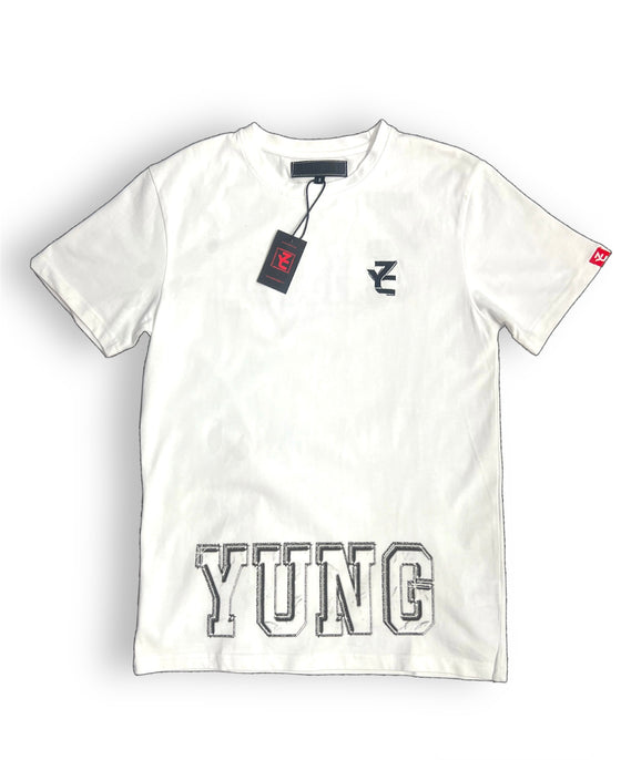 CHASE A BAG TEE (WHITE ON WHITE)